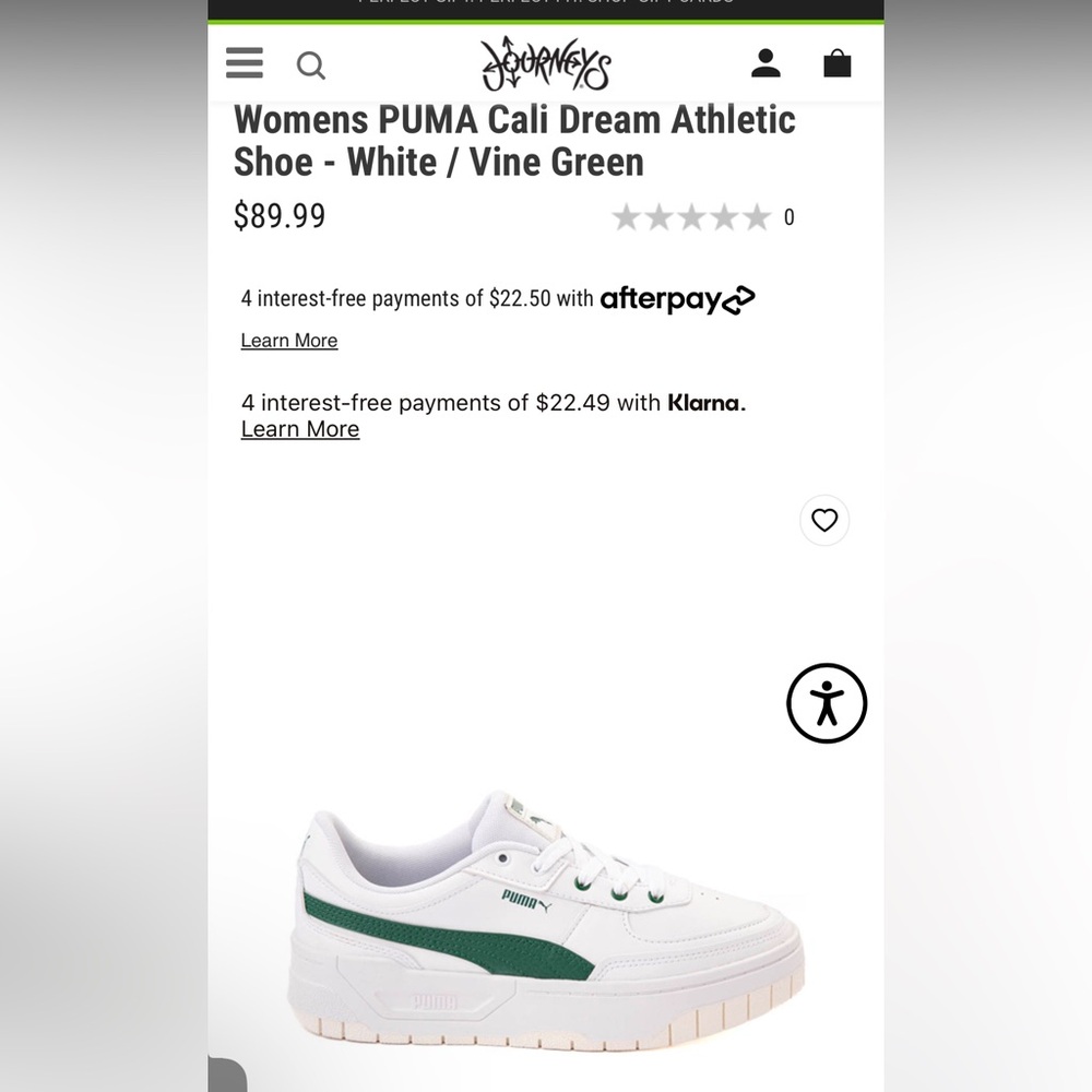 NIB PUMA CALI DREAM ATHLETIC SHOE